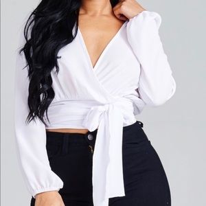 Wrap Tie Blouse